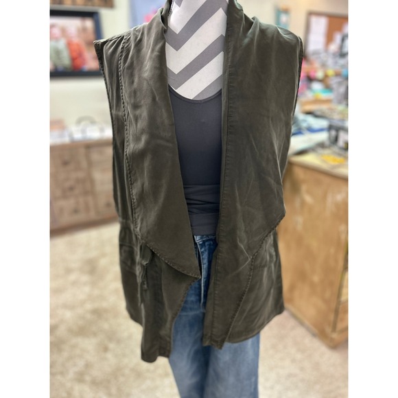 Sanctuary Crafted & Tailored Olive Green Sleeveless Utility Vest Size L - Picture 1 of 6